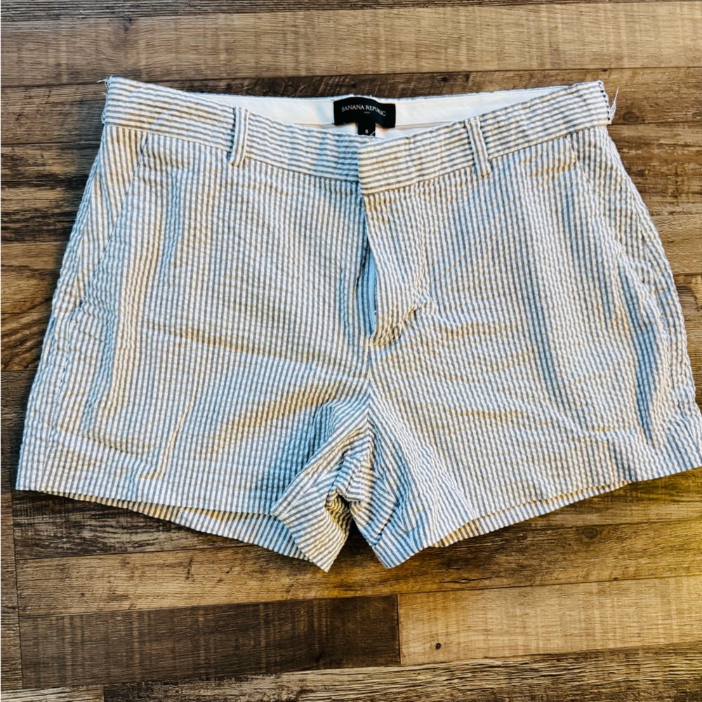 Banana Republic Women's Gray Striped Shorts